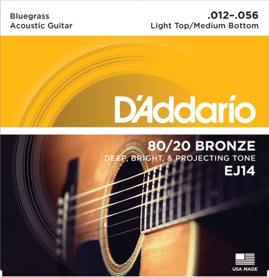 EJ14 i gruppen Strenger / Gitarstrenger / D'Addario / Acoustic Guitar / 80/20 Bronze hos Crafton Musik AB (370223207050)