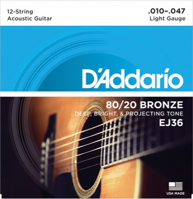 EJ36 i gruppen Strenger / Gitarstrenger / D'Addario / Acoustic Guitar / 80/20 Bronze hos Crafton Musik AB (370224807050)