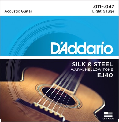 EJ40 i gruppen Strenger / Gitarstrenger / D'Addario / Acoustic Guitar / Silk & Steel hos Crafton Musik AB (370264007050)