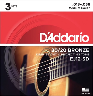 EJ12-3D i gruppen Strenger / Gitarstrenger / D'Addario / Acoustic Guitar / Multipack hos Crafton Musik AB (370962127050)