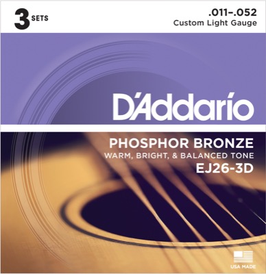 EJ26-3D i gruppen Strenger / Gitarstrenger / D'Addario / Acoustic Guitar / Multipack hos Crafton Musik AB (370965557050)