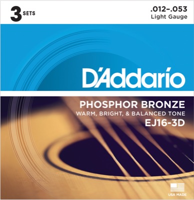 EJ16-3D i gruppen Strenger / Gitarstrenger / D'Addario / Acoustic Guitar / Multipack hos Crafton Musik AB (370965607050)
