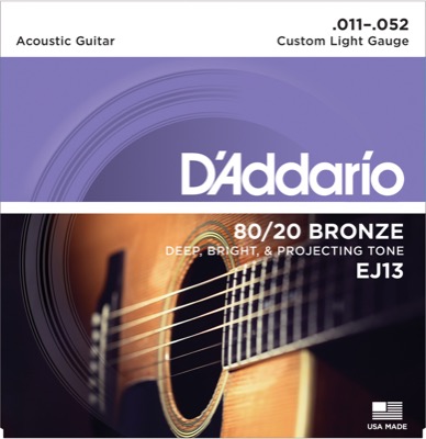 EJ13 i gruppen Strenger / Gitarstrenger / D'Addario / Acoustic Guitar / 80/20 Bronze hos Crafton Musik AB (370221807050)