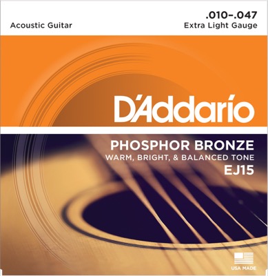 EJ15 i gruppen Strenger / Gitarstrenger / D'Addario / Acoustic Guitar / Phosphor Bronze hos Crafton Musik AB (370250807050)