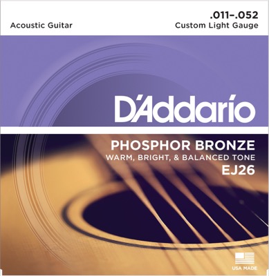 EJ26 i gruppen Strenger / Gitarstrenger / D'Addario / Acoustic Guitar / Phosphor Bronze hos Crafton Musik AB (370251807050)