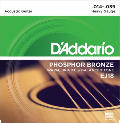 EJ18 i gruppen Strenger / Gitarstrenger / D'Addario / Acoustic Guitar / Phosphor Bronze hos Crafton Musik AB (370254807050)