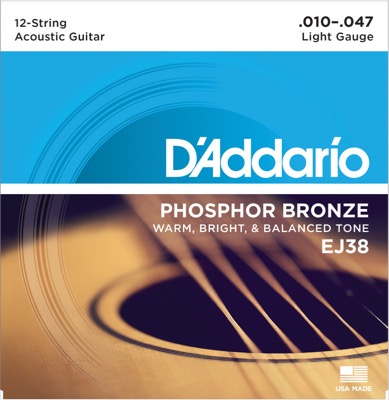 EJ38 i gruppen Strenger / Gitarstrenger / D'Addario / Acoustic Guitar / Phosphor Bronze hos Crafton Musik AB (370260807050)