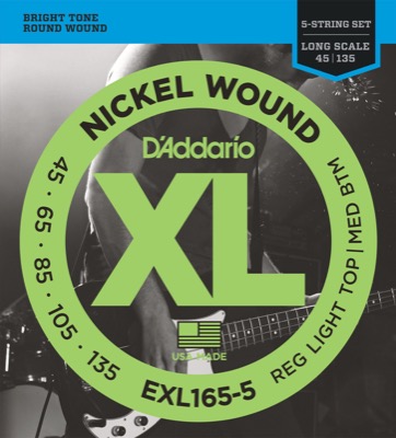 EXL165-5 i gruppen Strenger / Basstrenger / D'Addario / EXL Nickel Round Wound hos Crafton Musik AB (370415857050)