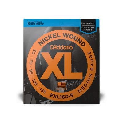 EXL160-5 i gruppen Strenger / Basstrenger / D'Addario / EXL Nickel Round Wound hos Crafton Musik AB (370416957050)