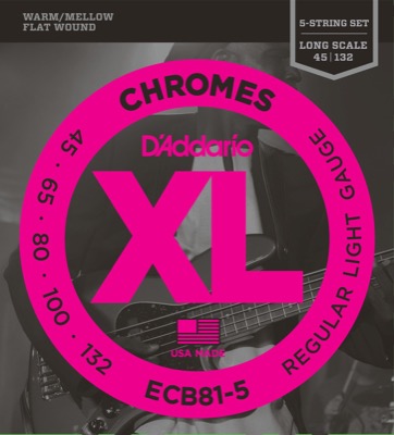 ECB81-5 i gruppen Strenger / Basstrenger / D'Addario / Chromes Flat Wound hos Crafton Musik AB (370465807050)