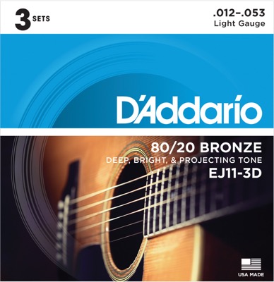 EJ11-3D i gruppen Strenger / Gitarstrenger / D'Addario / Acoustic Guitar / Multipack hos Crafton Musik AB (370962117050)