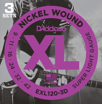 EXL120-3D i gruppen Strenger / Gitarstrenger / D'Addario / Electric Guitar / Multipack hos Crafton Musik AB (370965207050)