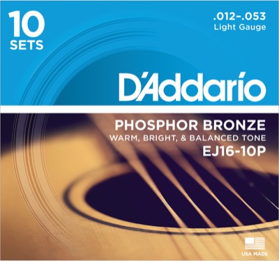 EJ16-10P i gruppen Strenger / Gitarstrenger / D'Addario / Acoustic Guitar / Multipack hos Crafton Musik AB (370965457050)